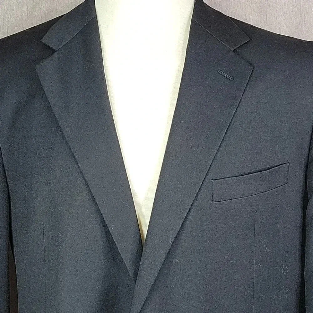 PETROCELLI‎ Wool Black Suit Coat 46XL